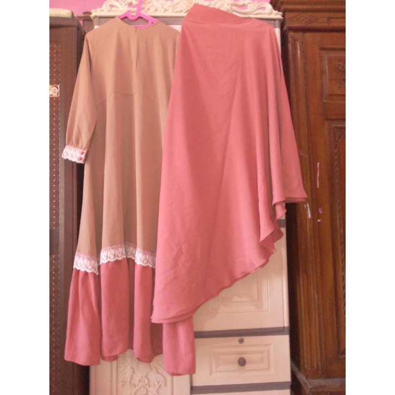 [PRELOVED] Set Gamis ZANUBA Size S LD 96 PB 130cm