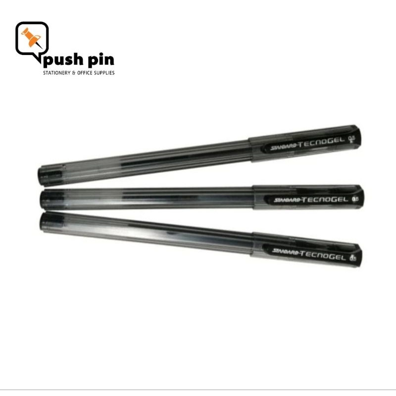 

STANDARD PEN PENA PULPEN TECNOGEL HITAM 0.5 ISI 12 PCS