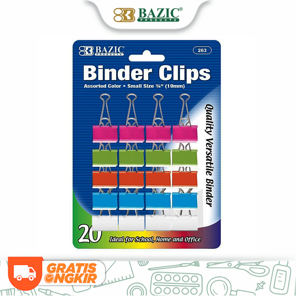 

Bazic Binder Clip Small 3/4" (19mm) - Penjepit Kertas