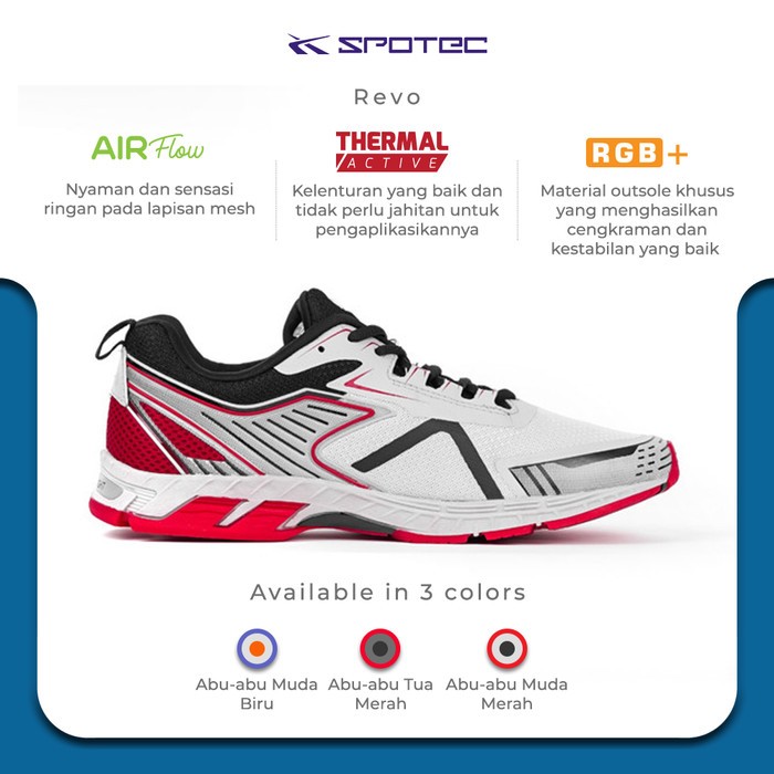 Sepatu Pria / Sepatu Running / Spotec / Revo