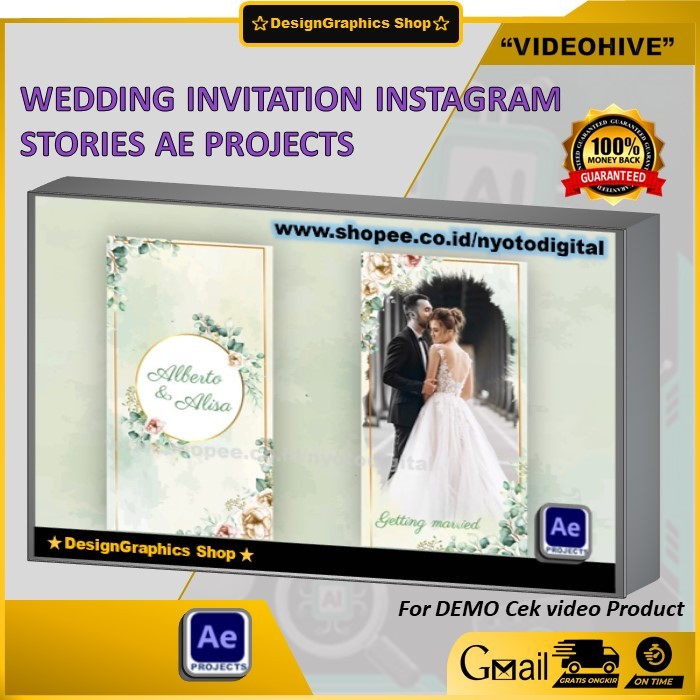 Template After Effect Undangan Pernikahan Instagram Wedding Invitation Instagram Stories