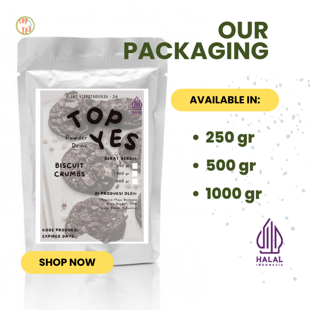 

Topping Biscuit Crumbs / Black Crumbs 500 gr