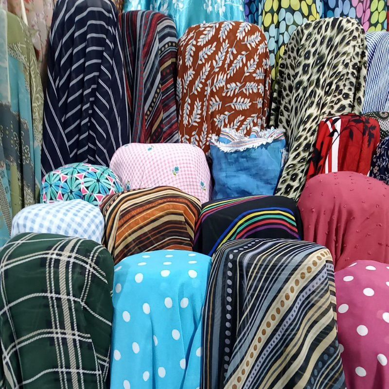 ceruty zara - cerutyy motif garis dot || harga tertera 0,5m