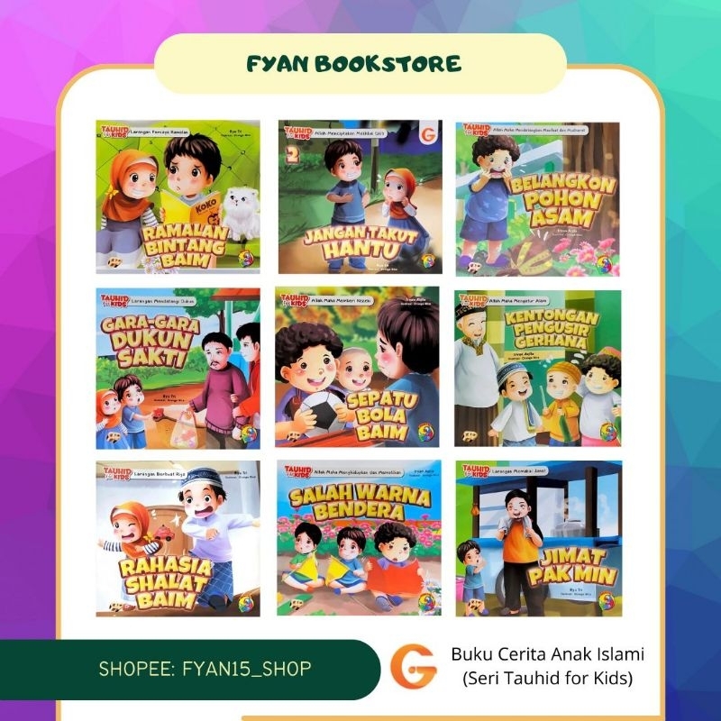 Fyan Book Store: Buku Cerita Anak Islami Tauhid For Kids Penerbit Gema Insani, Buku Cerita Anak Seri