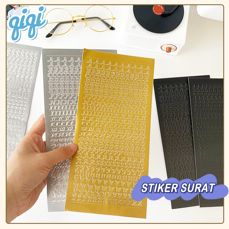 

Stiker Tulisan Galicici Bahasa Inggris/Perm PVC English Letters Digital Hand Account Stiker Kertas Kartu Dekorasi Kartu Kecil - Qiqi Treasure