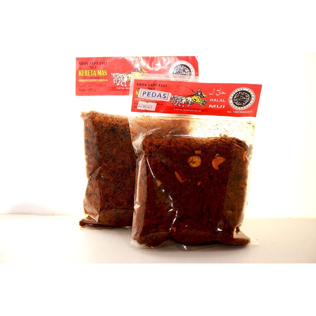 

ABON SAPI KERETA MAS SOLO 250 GR DAGING KERING KRETA HALAL MUI DRIED BEEF FLOSS OLEH SNACKS MAKANAN