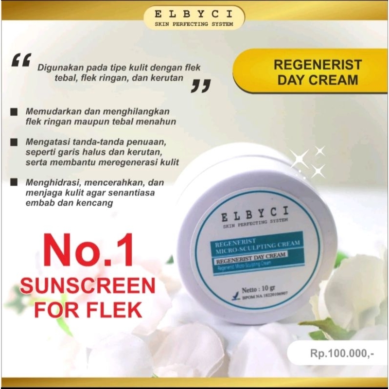 ELBYCI DAY CREAM REGENERIST//DAY CREAM FLEK//SUNSCREEN FLEK