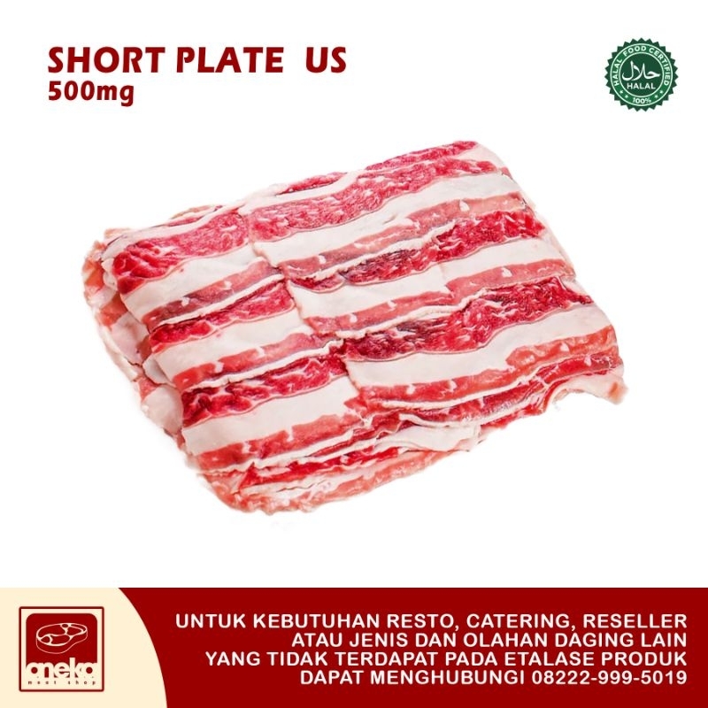 Daging Sapi Slice ShortPlate US 500gr
