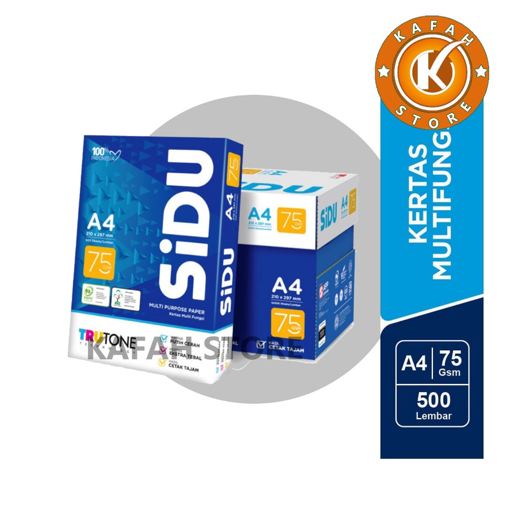 

KERTAS HVS A4/F4 75 GSM ( SIDU ) SINAR DUNIA ORIGINIAL