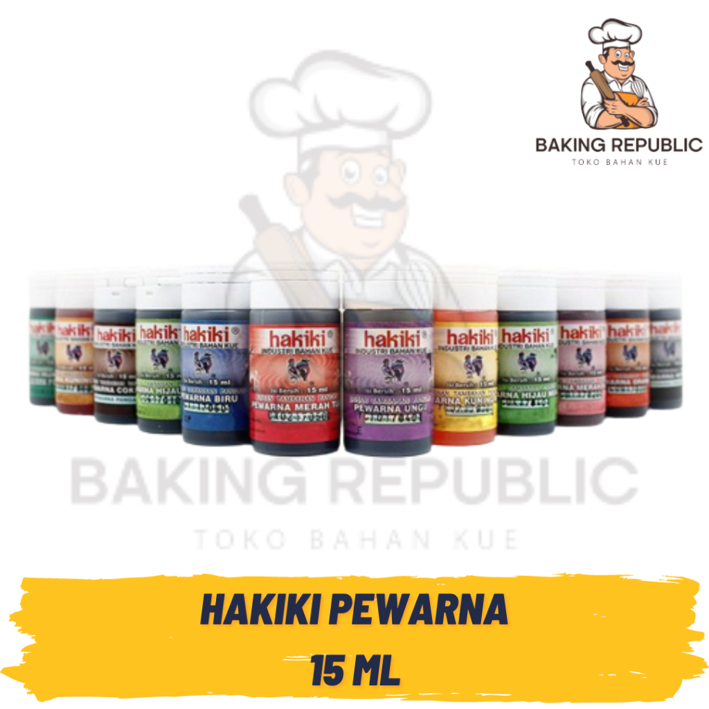 

HAKIKI PEWARNA MAKANAN | ALL VARIAN WARNA | 15 ML | HAKIKI SUMBA TETES SEMUA WARNA LENGKAP