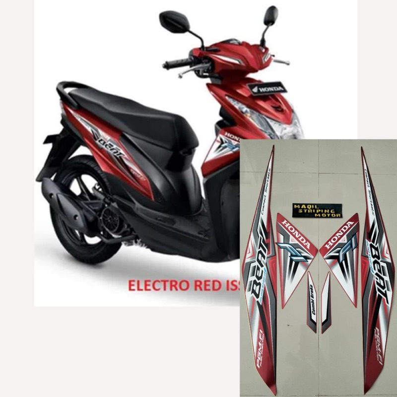 stiker striping motor Honda beat ISS tahun 2015 bahan 100% original