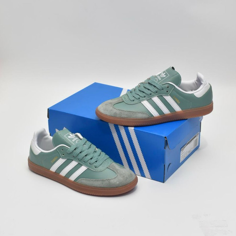 Adidas samba og green white