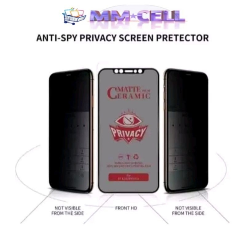 Tempered Glass Anti Gores Spy Matte | Case OPPO MAGNETIC