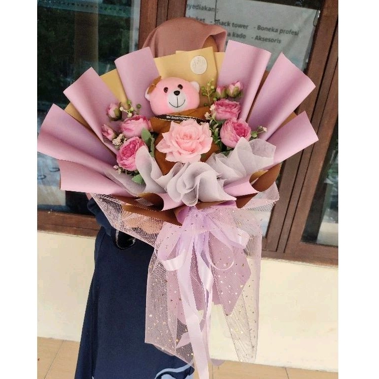 (Bisa Custom) Buket boneka wisuda / Buket boneka profesi