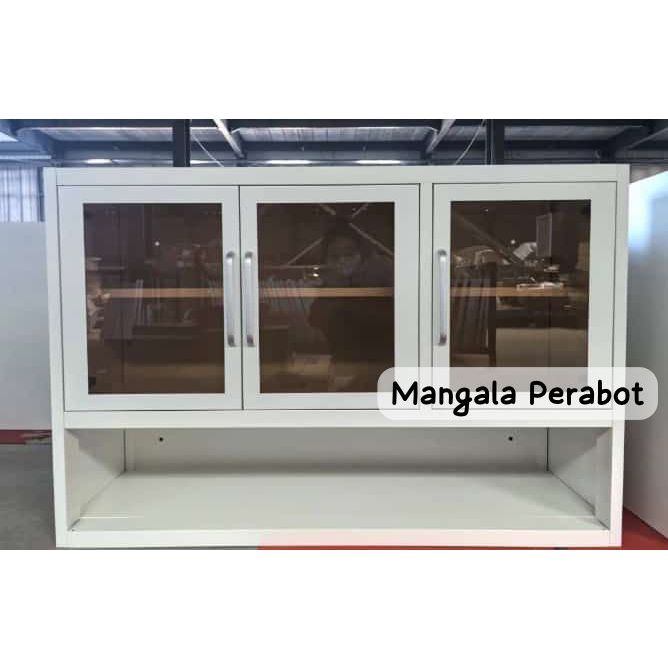 Rak Gantung Dapur Plat Besi/ Lemari Dapur Gantung Plat besi BERLAMPU