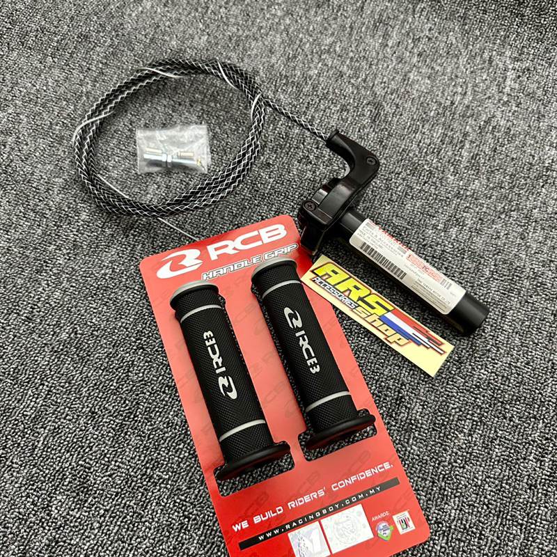 Sepaket gas spontan yz original kabel serat carbon + handgrip rcb original Universal Motor Gas Spont