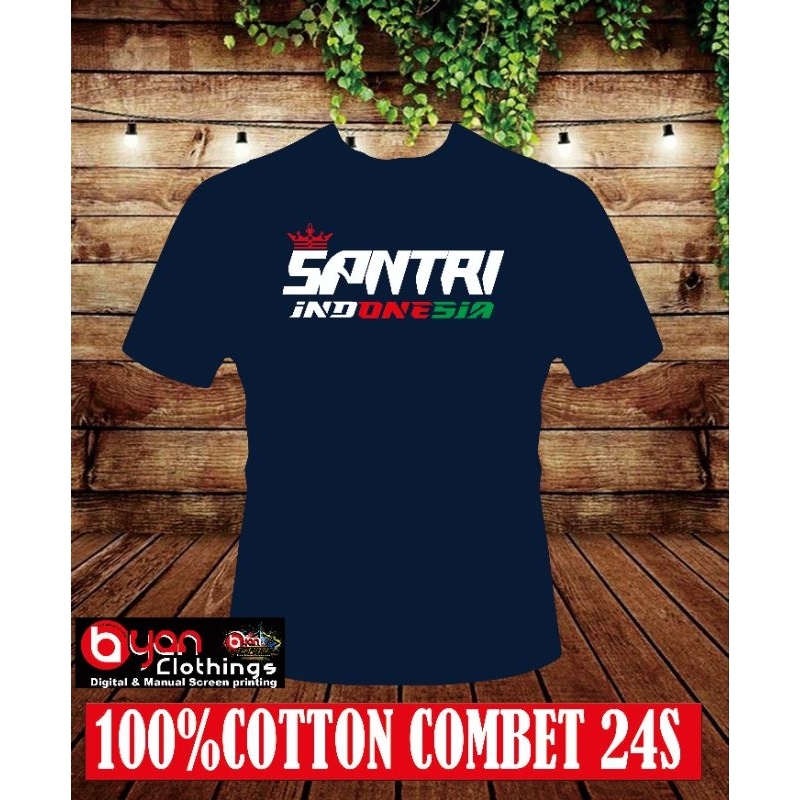 kaos keren SANTRI INDONESIA.kaos sablon/kaos keren/kaos costom/kaos satuan/kaos sablon/kaos dtf/kaos