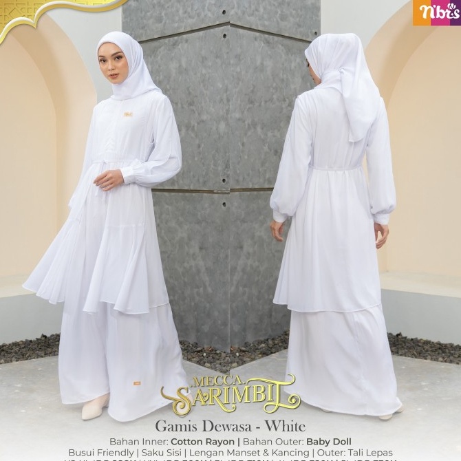 Pasti Bisaa Kodef4F9r GAMIS PUTIH NIBRAS MECCA PROMO DISKON 50% BAJU MANASIK UMROH COUPLE KELUARGA P