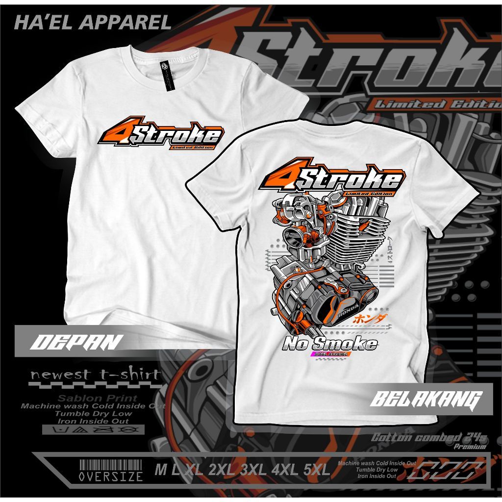 COD Kaos Racing 4 Stroke BigSize M-L-XL-2XL-3XL-4XL--5XL-6XL Kaos Pria Super Jumbo