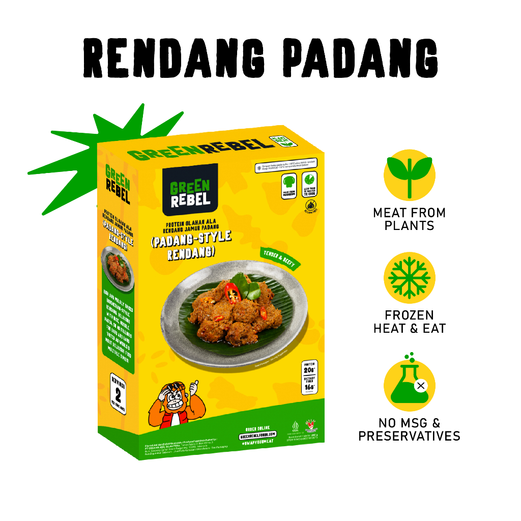 

Green Rebel Beefless Rendang | Rendang Padang Vegan | 200 gr new pack