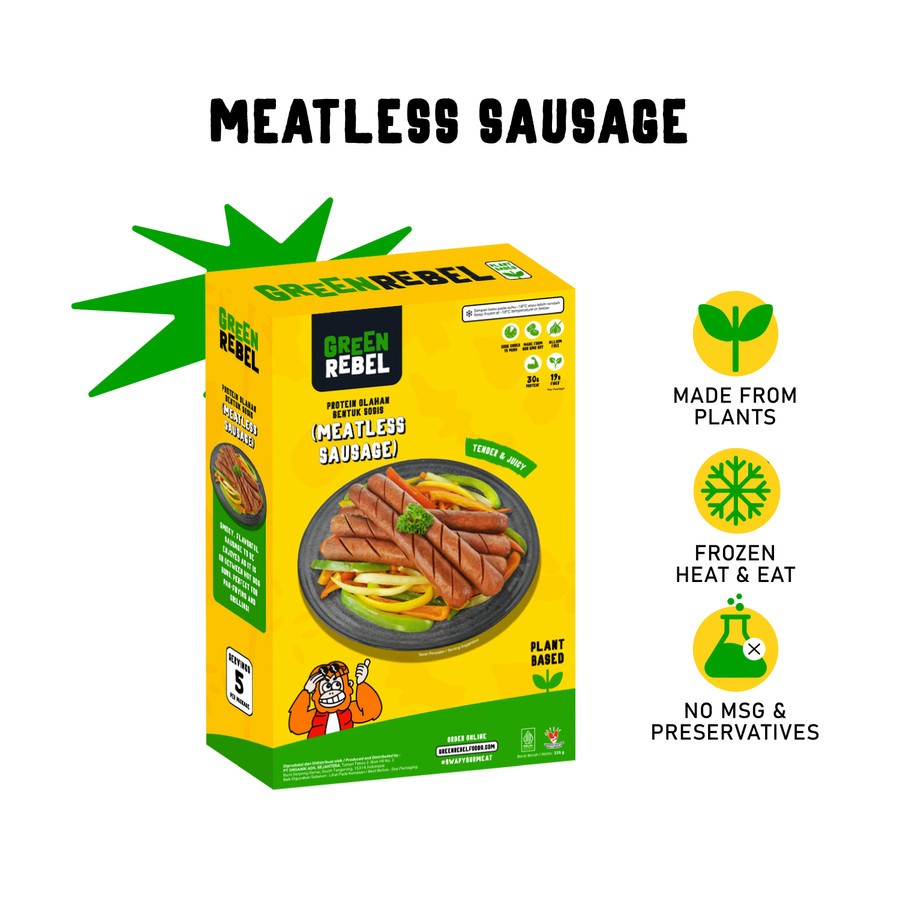 

Green Rebel Meatless Sausages | Sosis Daging Nabati | 200gr