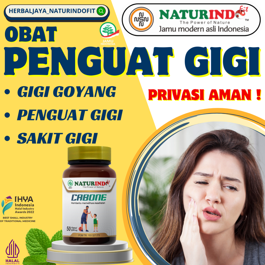 Obat Penguat Gigi Goyang Sakit Gigi Ngilu Sensitif Berlubang Herbal Ampuh Naturindo