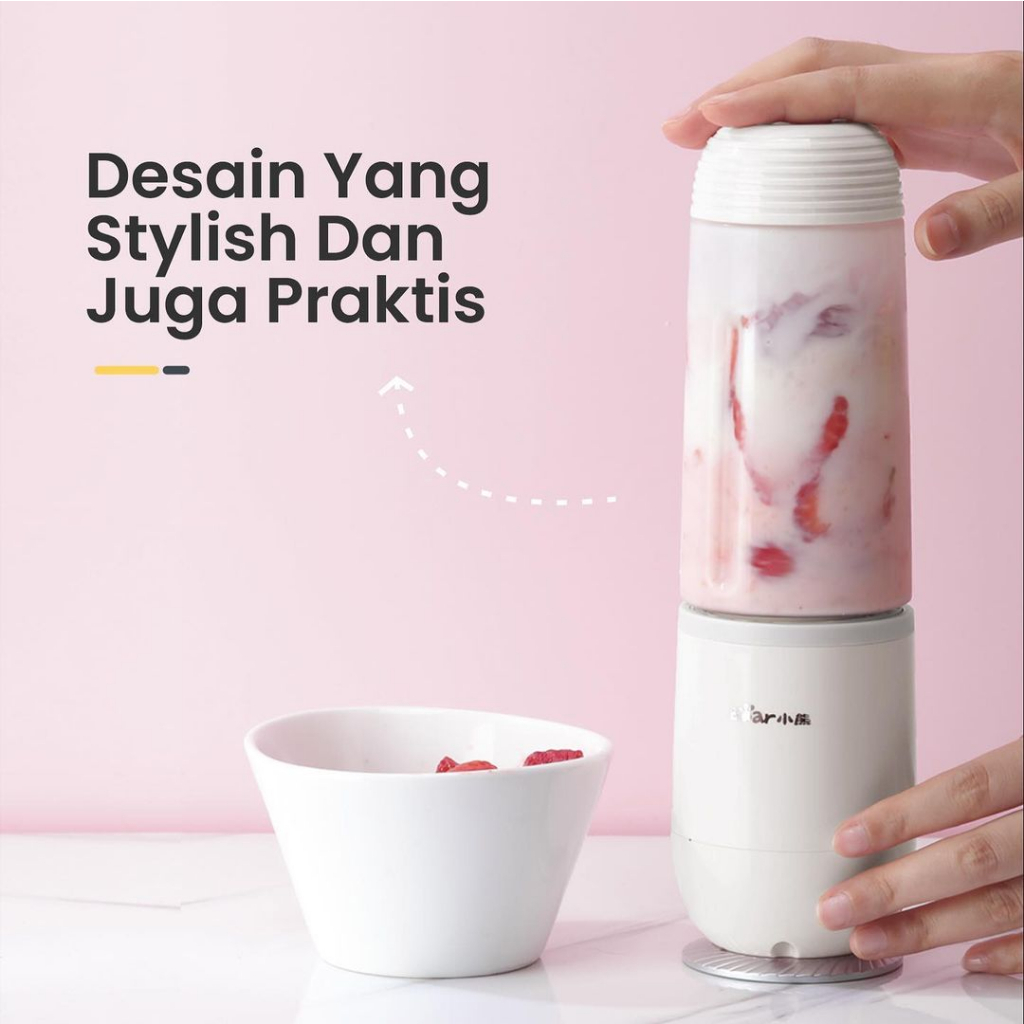 Bear Sport Blender Cream / Pink / Hijau Pelumat 350 ml