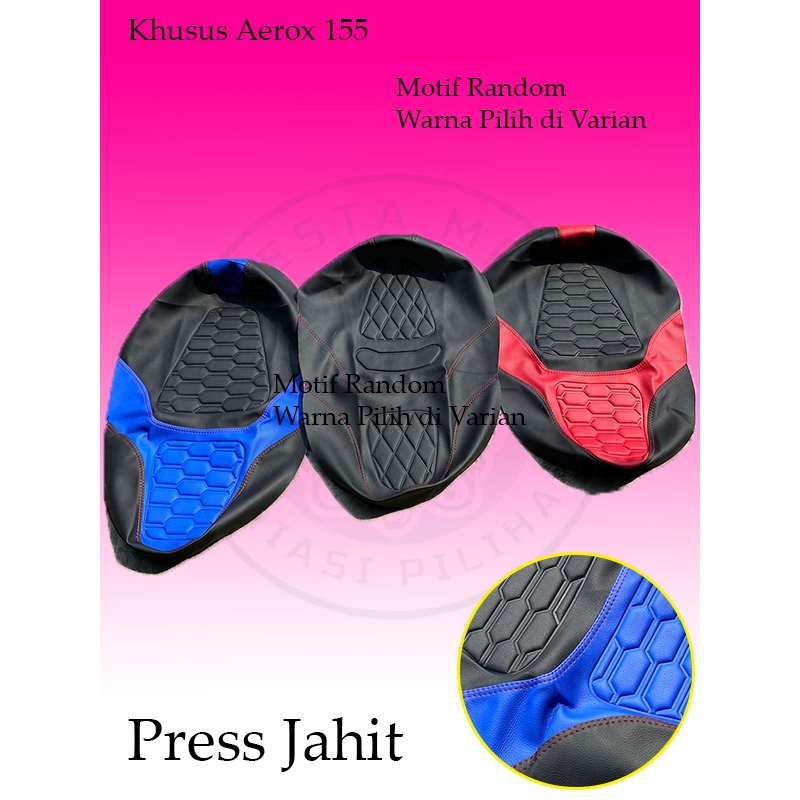 Kulit jok motor press jahit variasi sarung motor matic Khusus Aerox 155