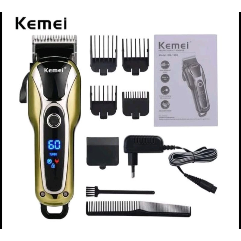 Kemei 1990 Hair Clipper LCD Indicator Baterai original kemei