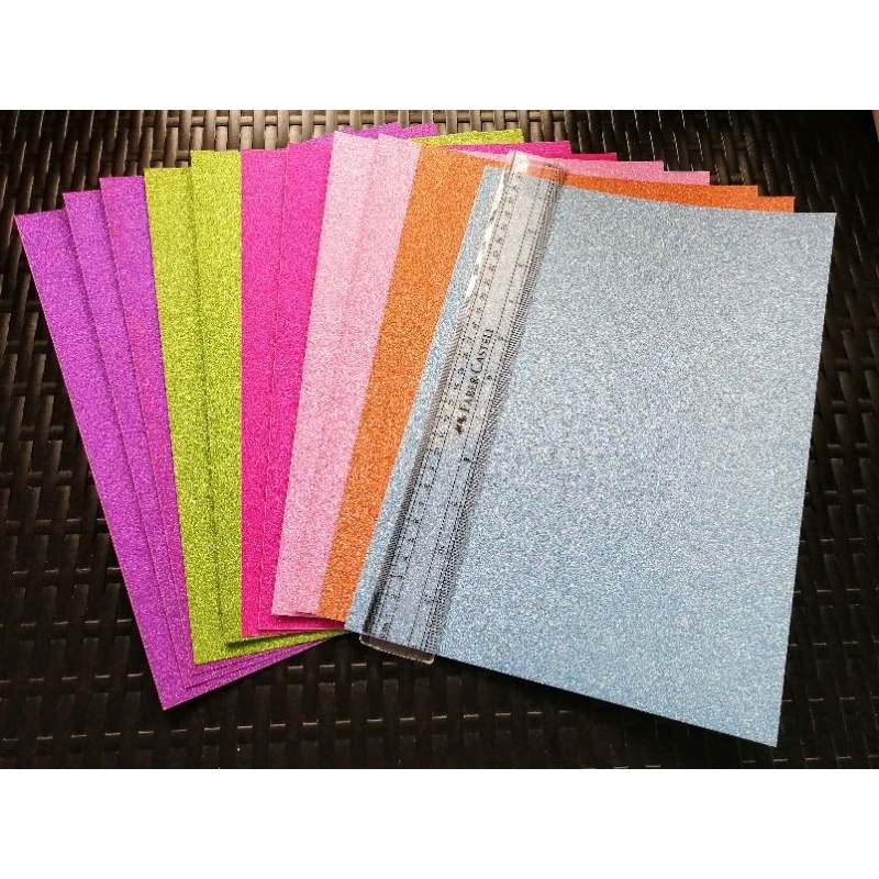 

Glitter Cardstock / Kertas Glitter Kasar A4 (MIX 12 pcs)