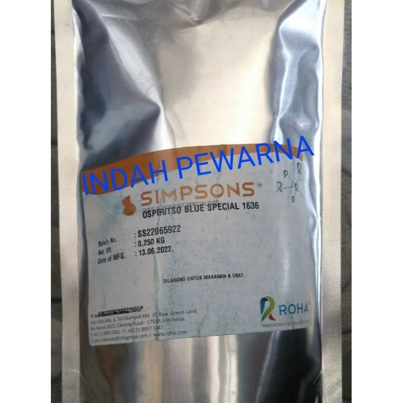 DIJAMIN ORI 100% Pewarna minyak Biru/Ospiritso blue special-1636 merek simpsons