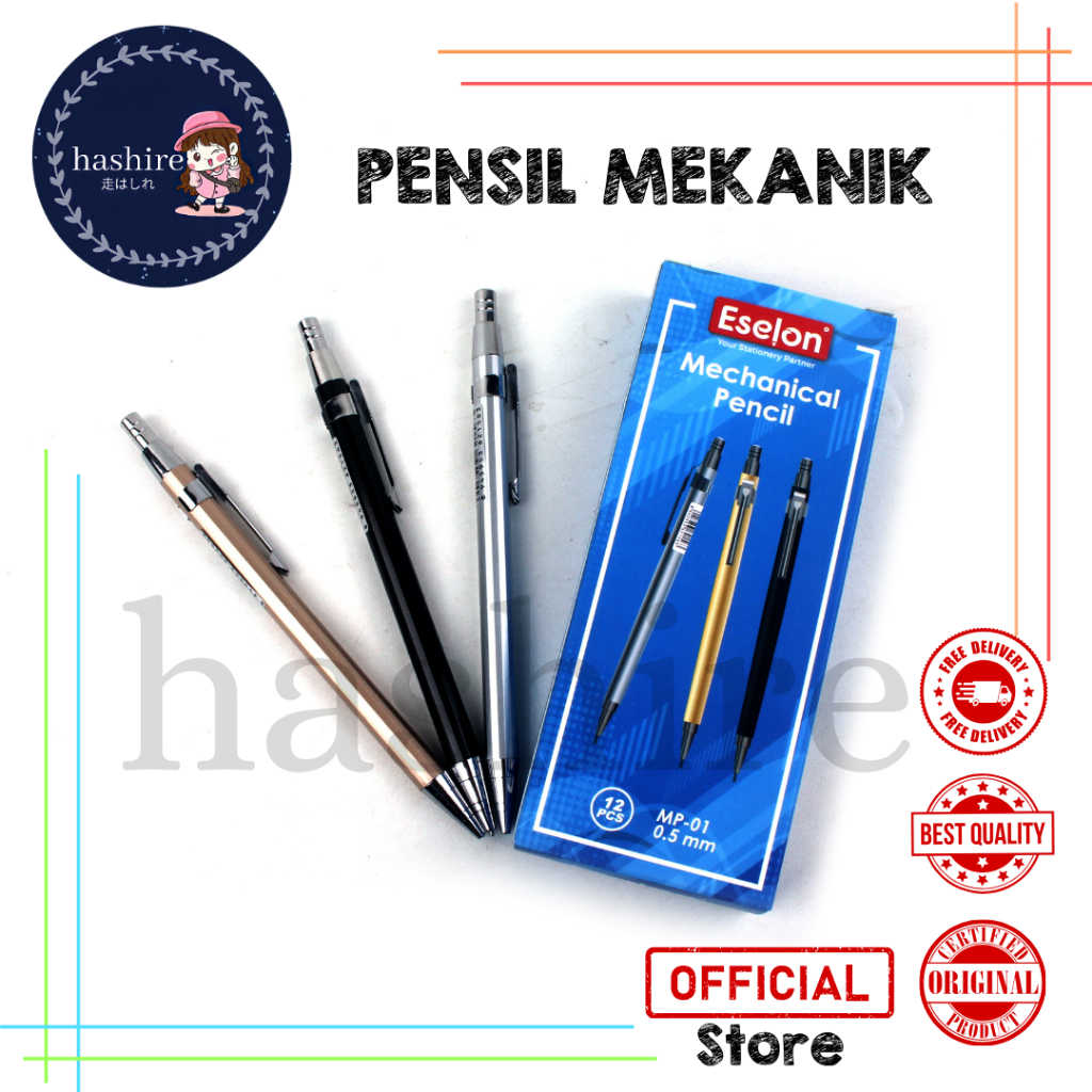 

1buah Pensil Mekanik 0.5 MM Besi Office / Pensil Mekanik 0.5mm