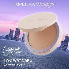 Bedak padat implora  two way cake implora day to day series set kaca original