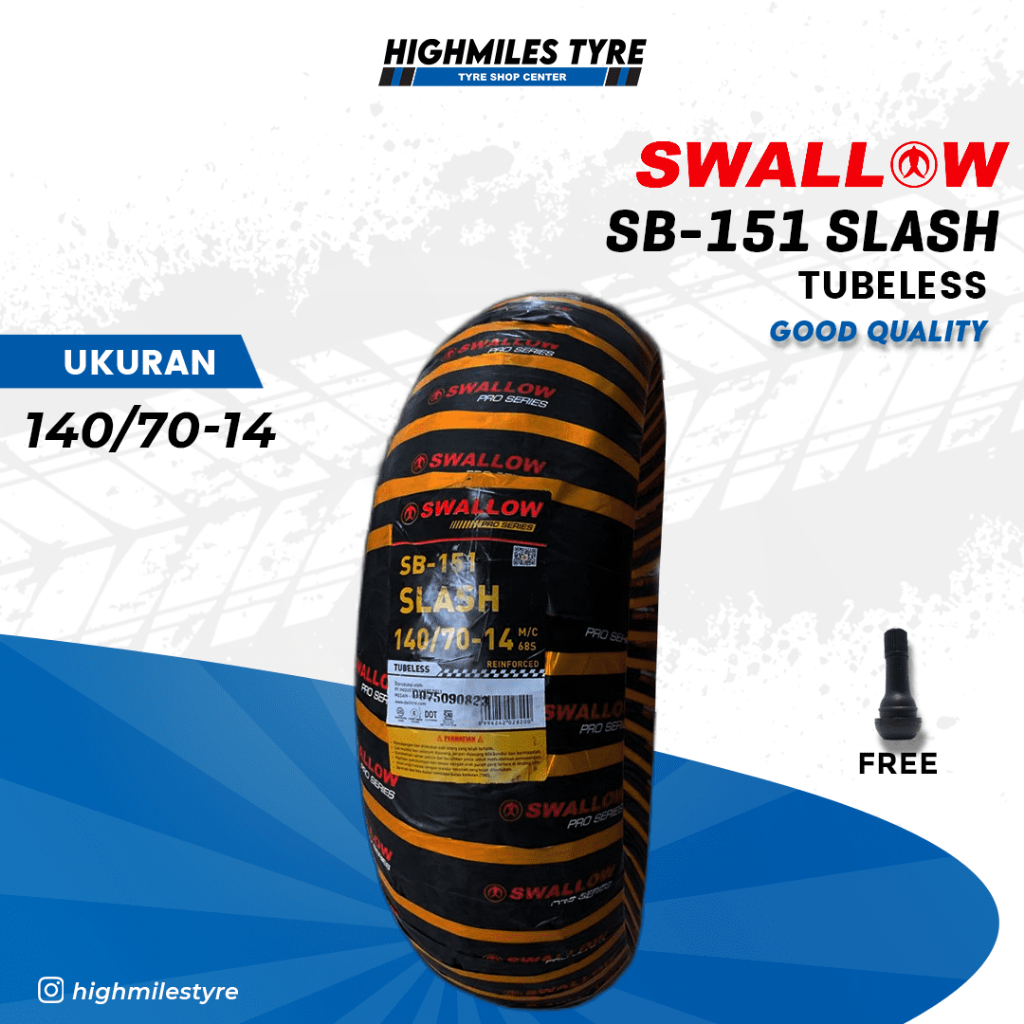 Ban Motor Swallow SLASH SB-151 140/70-14 Tubeless