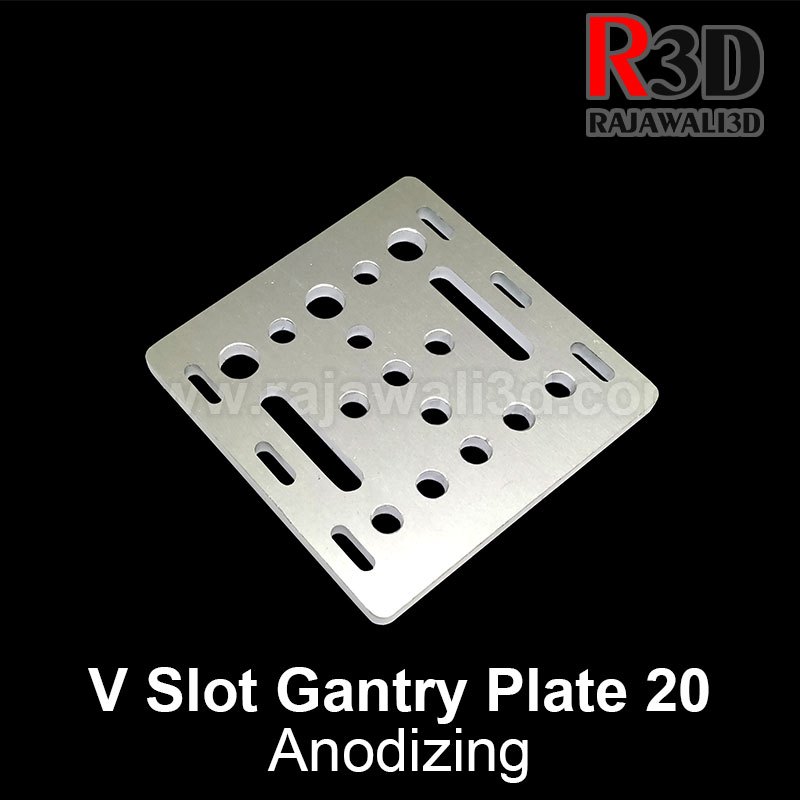 Rexyz Openbuilds V-Slot Gantry Plate 20 T3x65x65 Anodized Silver