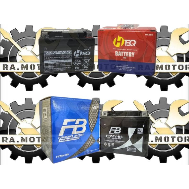[Baca Deskripsi]Aki/Accu Motor Kering HTZ5S-Karisma/Beat FTX7LBS-R25 KLX150/250 HTZ6V-Vario Satria F