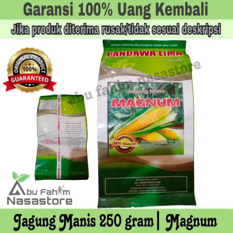BIBIT JAGUNG MANIS BARUNA/MAGNUM 250 GRAM / BENIH BIBIT JAGUNG MANIS BERKUALITAS (GARUDA SEED/PANDAW