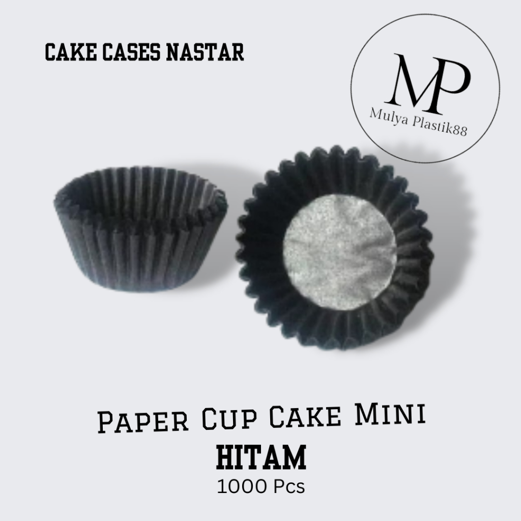 Paper Cup Cake Hitam Kertas Kecil Mini Untuk Kue Nastar Cases Isi 1000 Pcs