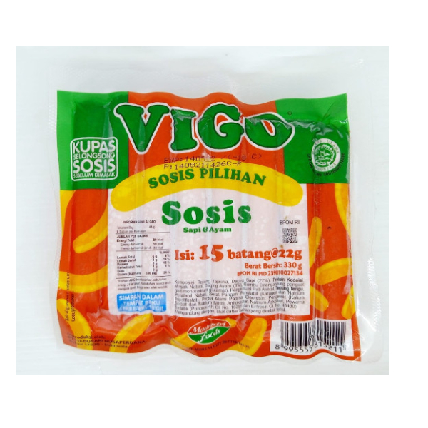

Vigo Sosis Ayam 330 Gram (isi 15 Pcs)