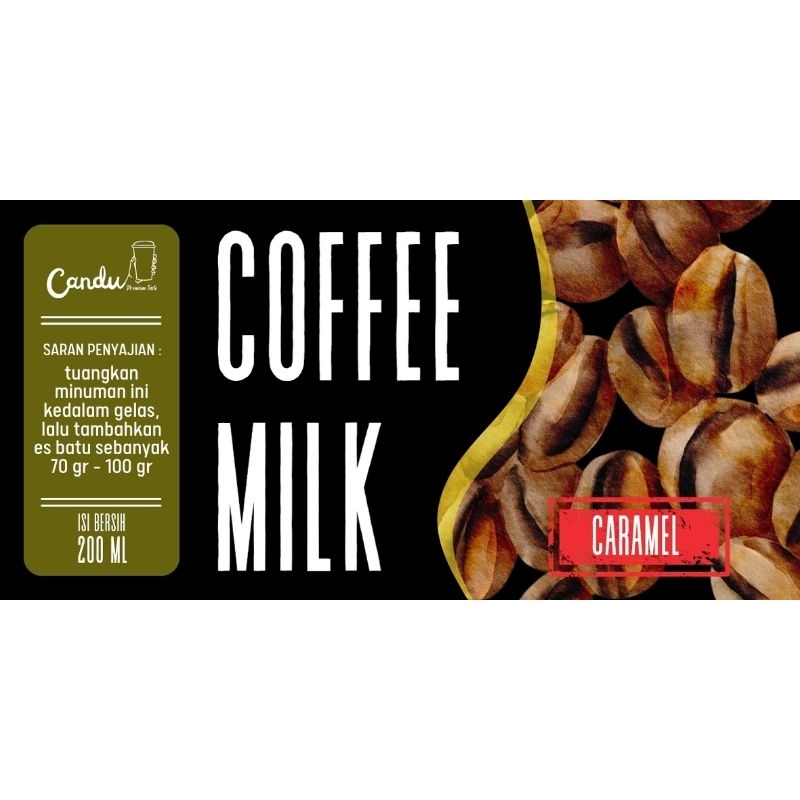 

minuman kopi susu / coffee milk / caramel, almond, hazelnut 200 ml