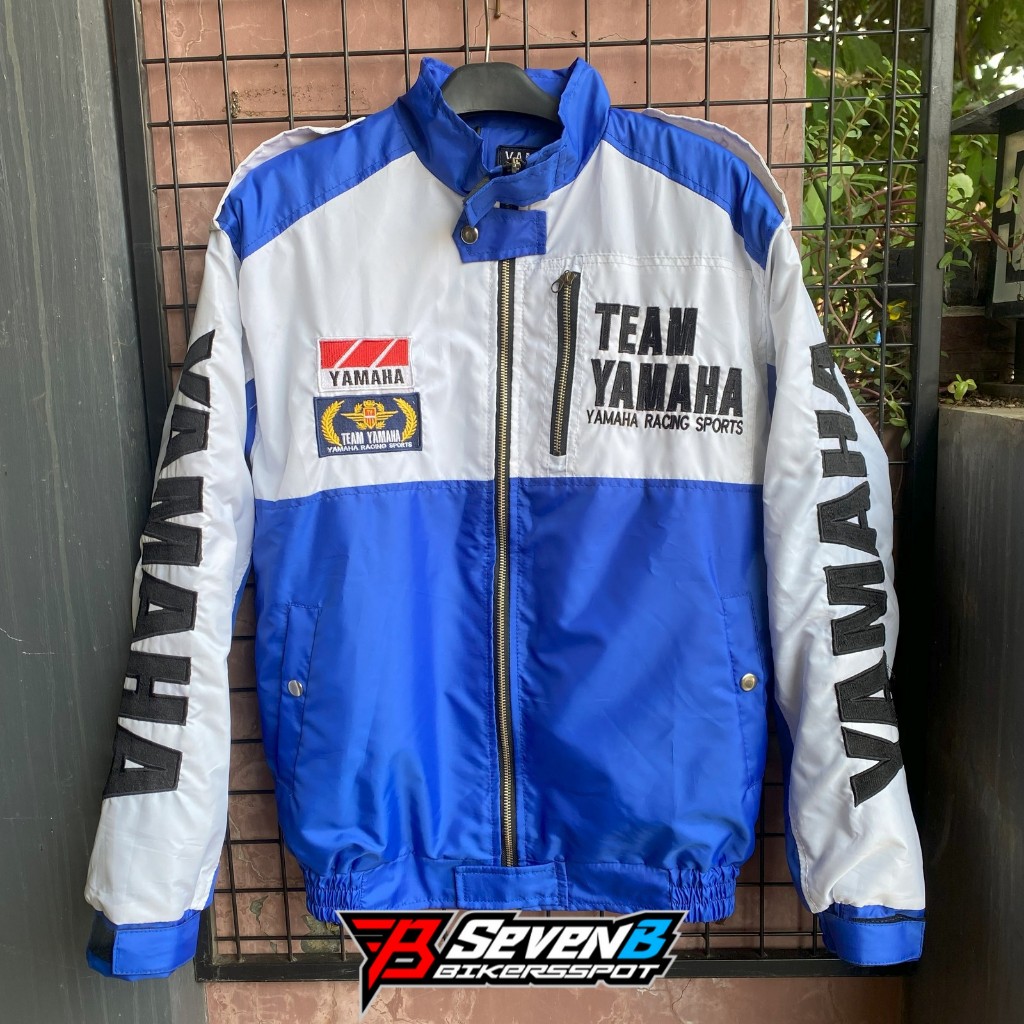 JAKET TEAM YAMAHA RACING SPORT BIRU BLUE V2 VINTAGE 2TAK 2 STROKE ORIGINAL SBRACINGID