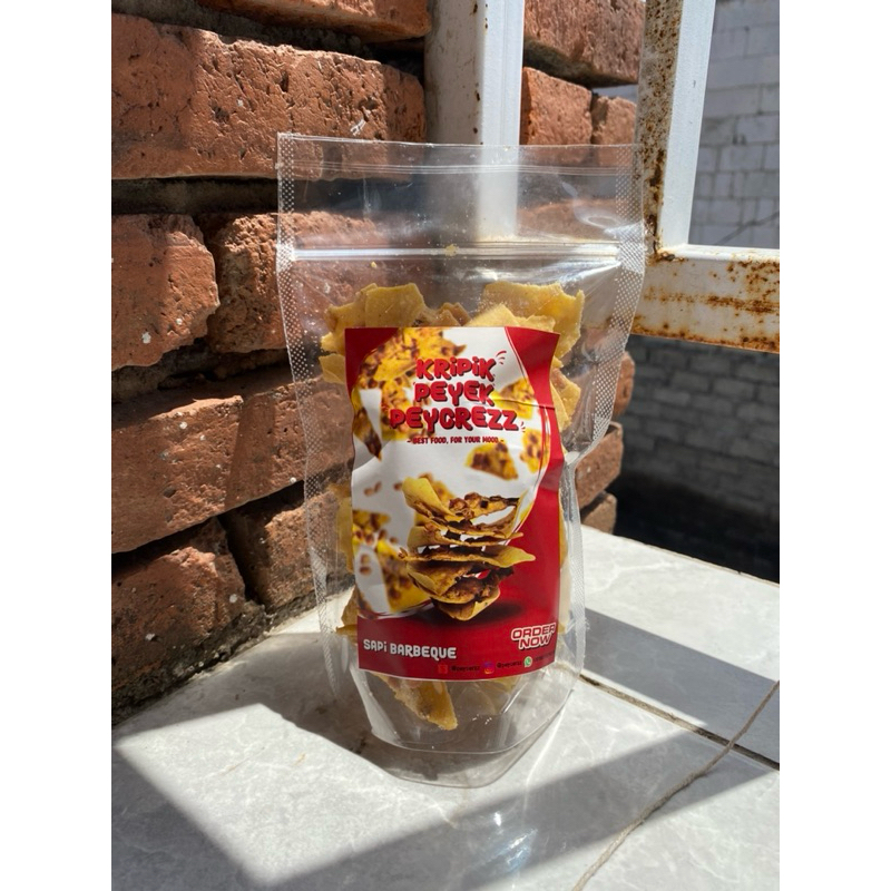 

Peyek dengan rasa sapi barbeque