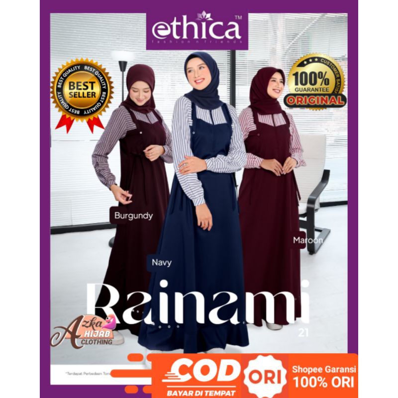 GAMIS ETHICA RAINAMI 21 TERBARU ORIGINAL / GAMIS TERBARU 2024 /  GAMIS SIMPEL ELEGAN / GAMIS MODERN 