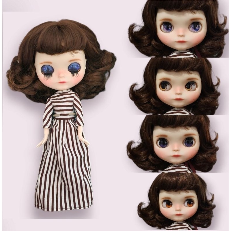 custom blythe doll set dengan baju / boneka blythe custom ada defects/ cute blythe doll with dress
