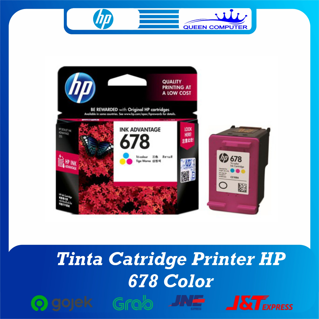 Tinta Printer HP Original 678 Tri-Color DeskJet 1515 2515 2545