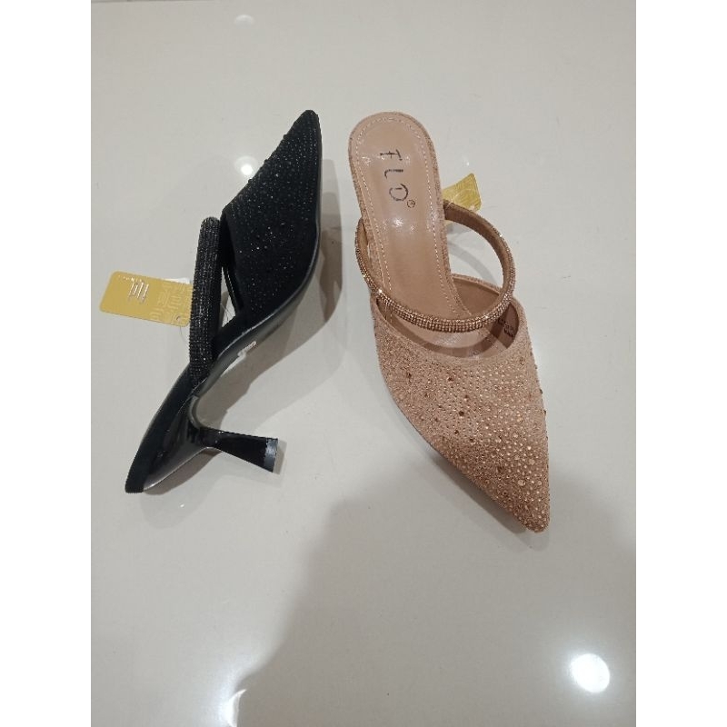 sepatu wanita sepatu heels pesta fld original ujung lancip by matahari depstore