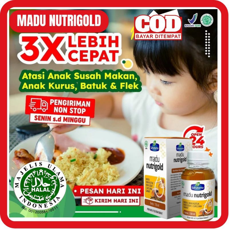 

NUTRIGOLD - MADU NUTRIGOLD 130 ML MADU NUTRI GOLD MADU IKAN SIDAT PLUS TEMULAWAK MADU GEMUK BADAN ANAK