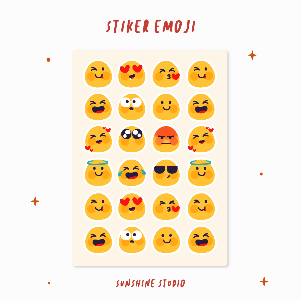 

[Sunshine] Stiker Emoji Emoticon Lucu | Stiker Muslimah Aesthetic Sticker untuk Scrapbook Diary Jurnal HP Laptop Tumblr Minuman | Waterproof Vinyl Anti Air