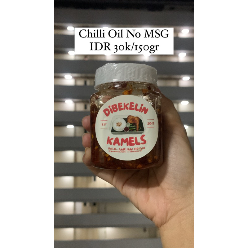 

Chili Oil Homemade NON MSG 50% Minyak Kelapa