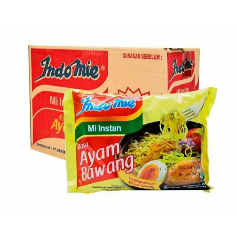 

Indomie instan rasa ayam bawang, 65gr x 40pcs